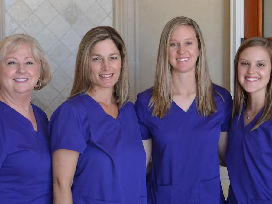 Four of the practice's dental hygienists in the office.